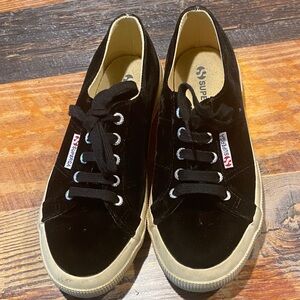 Superga Men's Black Velvet Sneakers